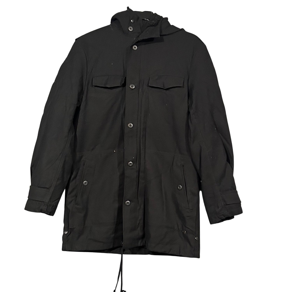 Brandit BW Parka Mens 48 Black Weather Extreme Vintage Clothing CGN 1975 Jacket